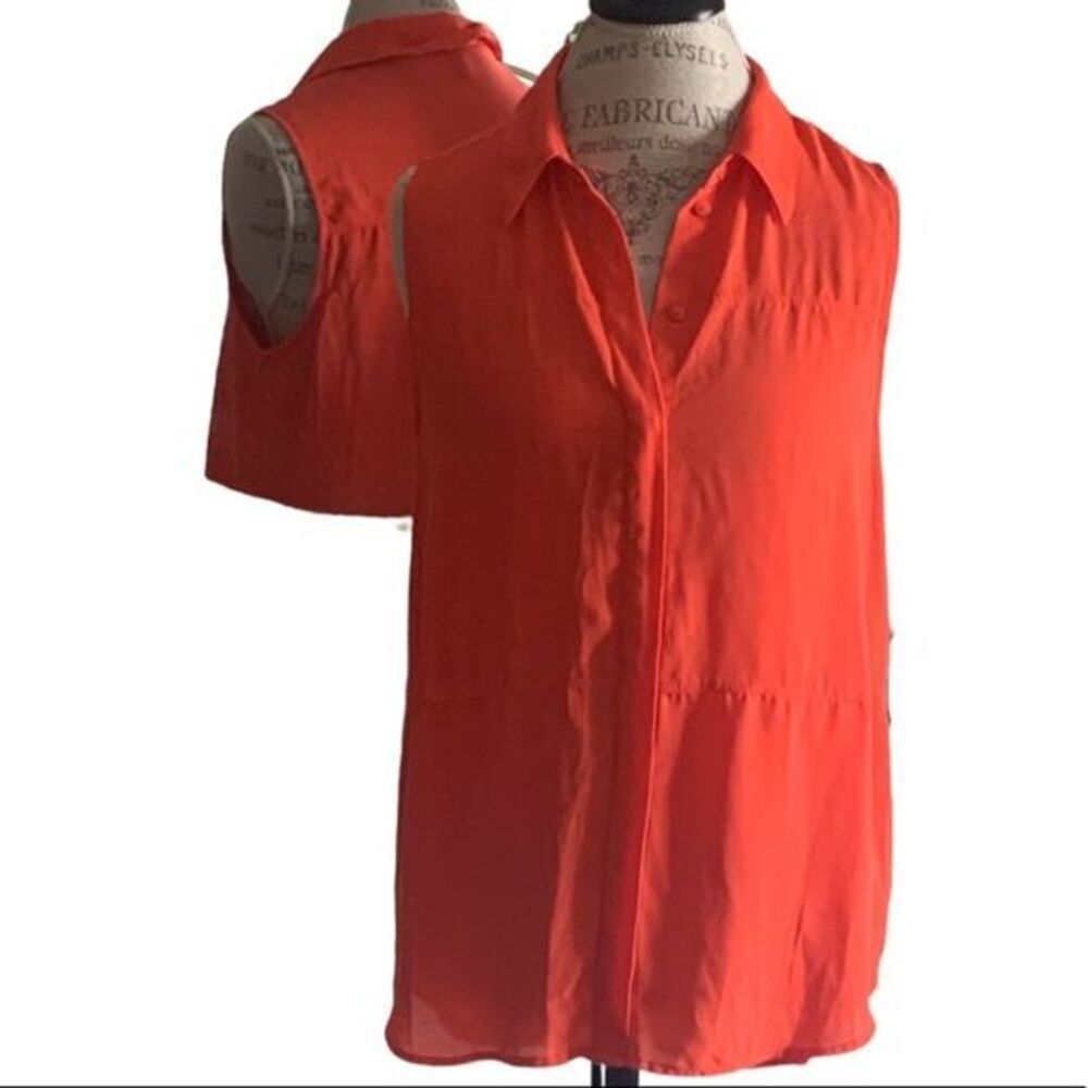 Orange sleeveless top